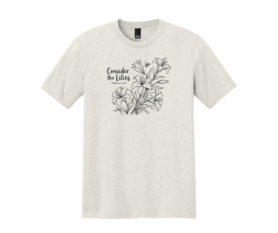 Consider the Lilies Matthew 6:28 Shirt, Spring Shirt, Christian Shirt, Women's Shirt, Faith Shirt