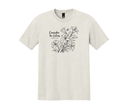 Consider the Lilies Matthew 6:28 Shirt, Spring Shirt, Christian Shirt, Women's Shirt, Faith Shirt