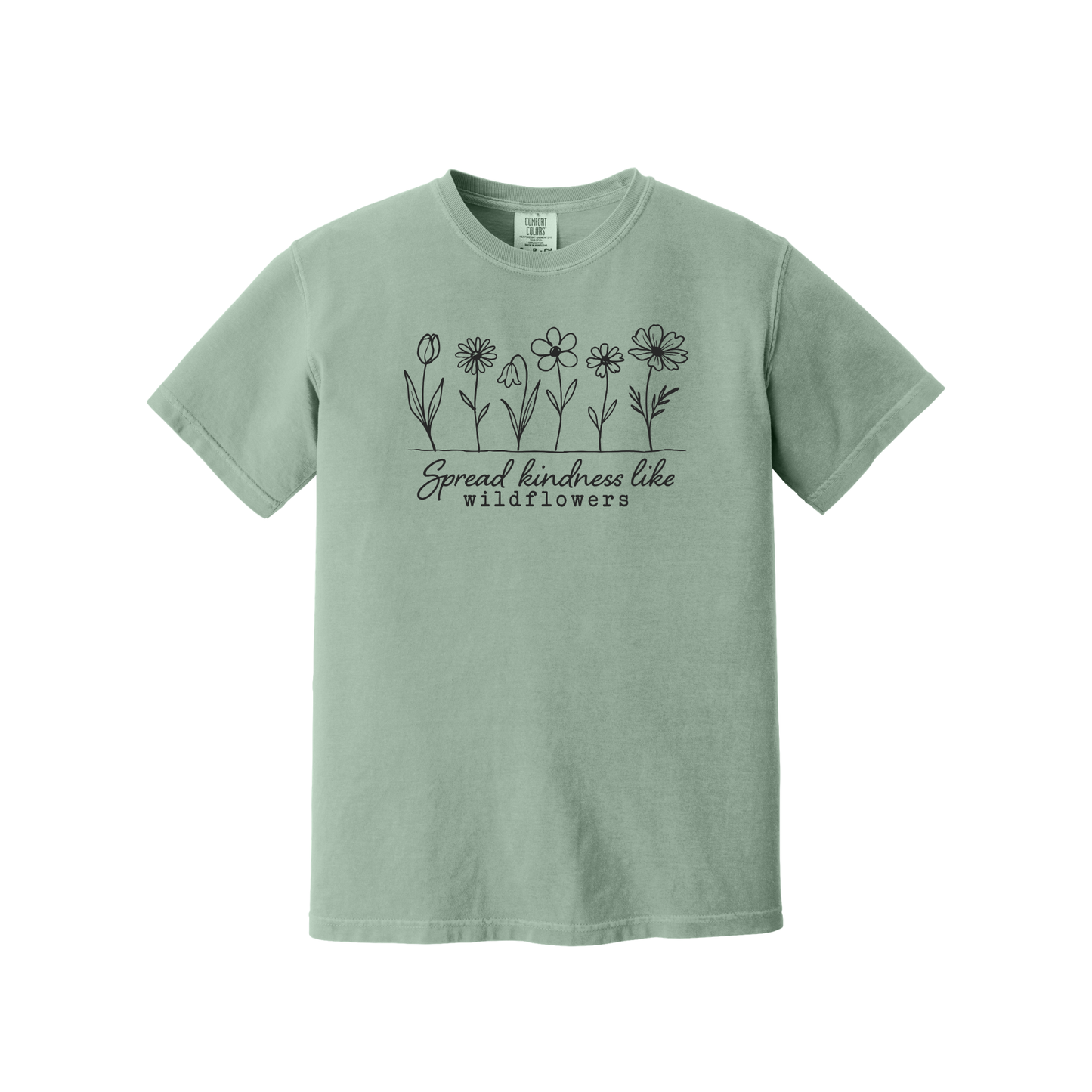 Spread Kindness Like Wildflowers Shirt, Floral Shirt, Women's Shirt, Spring Shirt (1717)