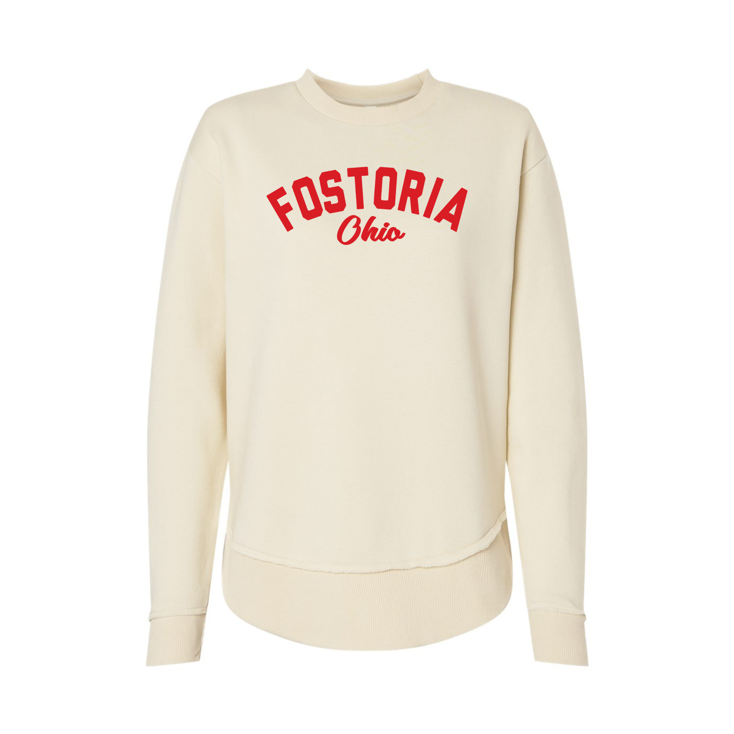 Fostoria (FOS-04) Design on Women's Weekend Fleece Crewneck Sweatshirt (LAT3525)