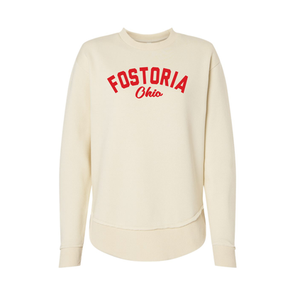 Fostoria (FOS-04) Design on Women's Weekend Fleece Crewneck Sweatshirt (LAT3525)