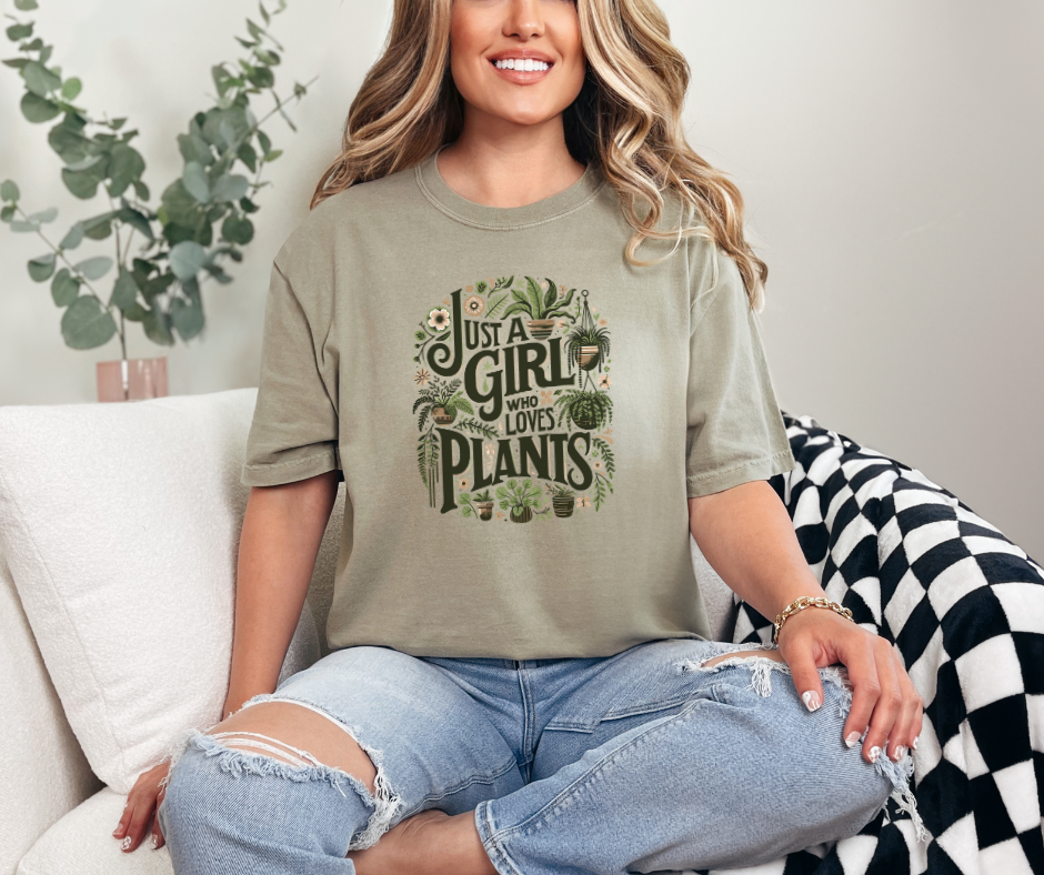 Just a Girl Who Loves Plants Shirt, Plant Shirt, Women's Shirt (1717)