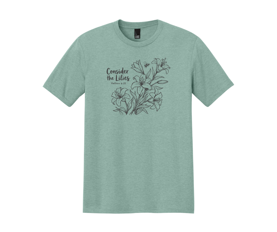 Consider the Lilies Matthew 6:28 Shirt, Spring Shirt, Christian Shirt, Women's Shirt, Faith Shirt