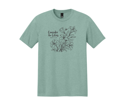 Consider the Lilies Matthew 6:28 Shirt, Spring Shirt, Christian Shirt, Women's Shirt, Faith Shirt