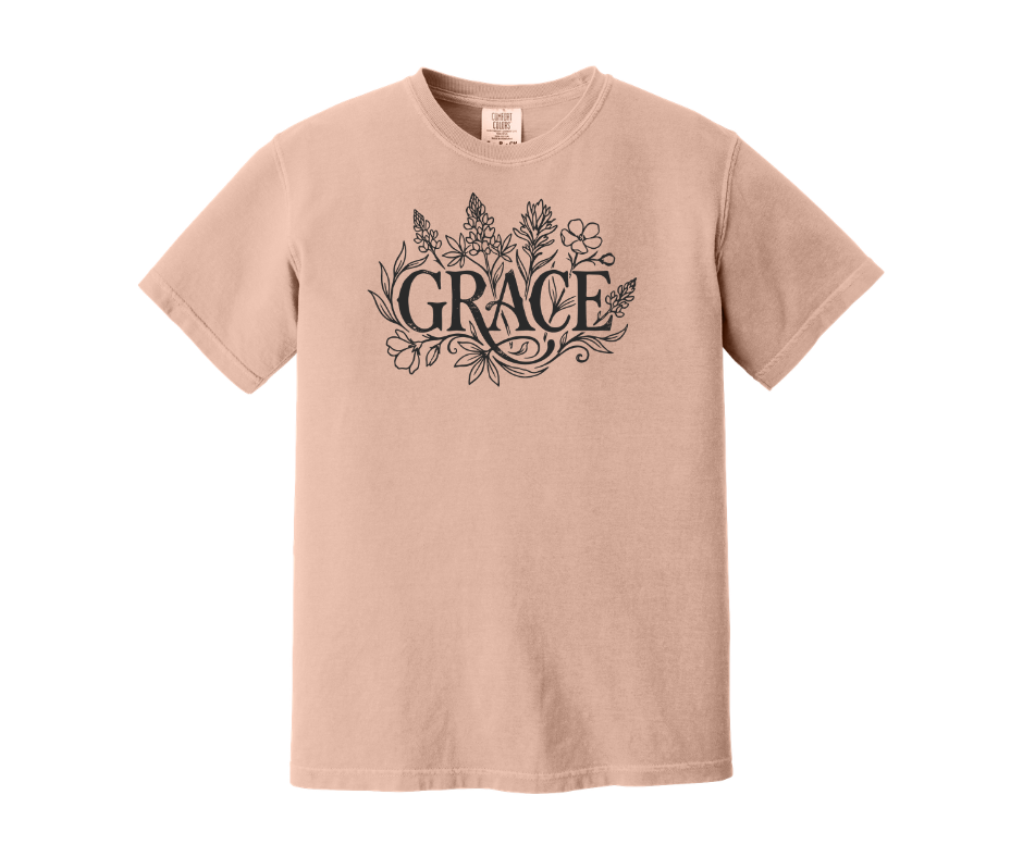 Grace Shirt, Christian Shirt, Floral Shirt (1717)