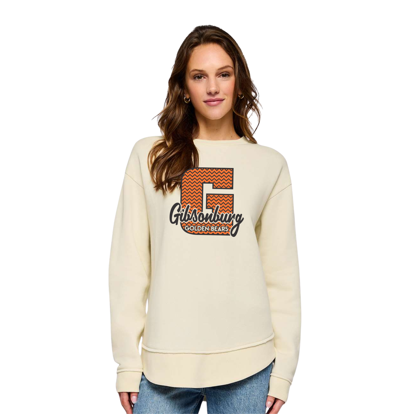 Gibsonburg (GBAS-06) Design on Women's Weekend Fleece Crewneck Sweatshirt (LAT3525)