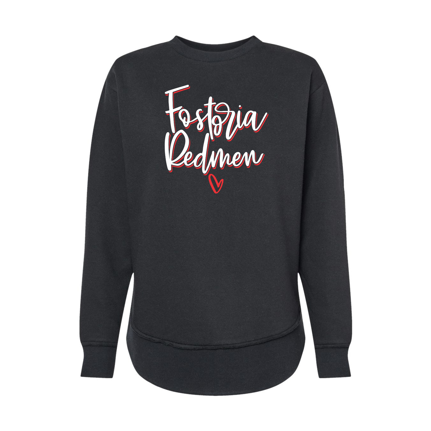 Fostoria (FOS-03) Design on Women's Weekend Fleece Crewneck Sweatshirt (LAT3525)
