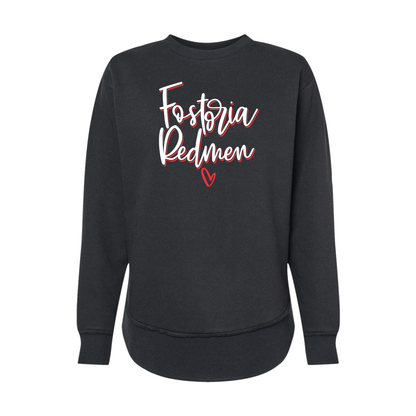 Fostoria (FOS-03) Design on Women's Weekend Fleece Crewneck Sweatshirt (LAT3525)