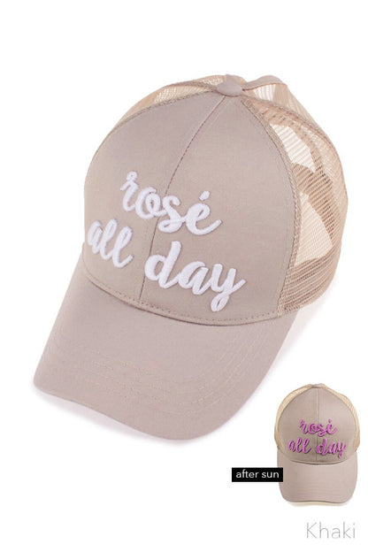 C.C. Beanie: Ponycap Rose all day Color Changing Thread
