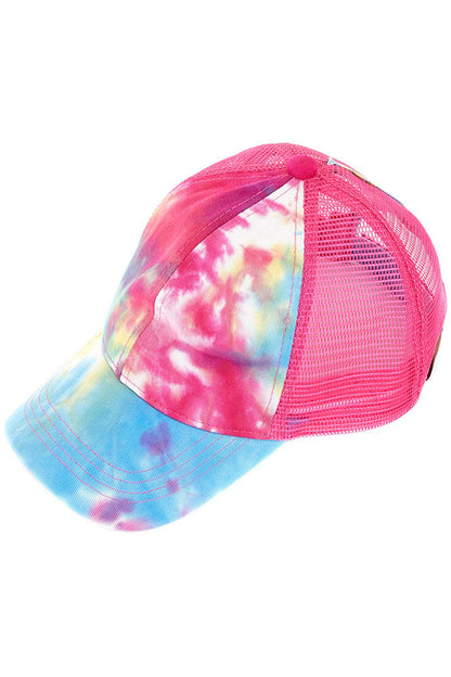 C.C. Beanie: Tie Dye Baseball PonyCap