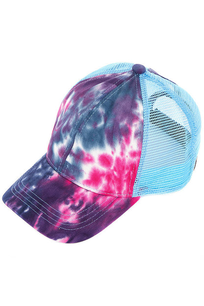 C.C. Beanie: Tie Dye Baseball PonyCap