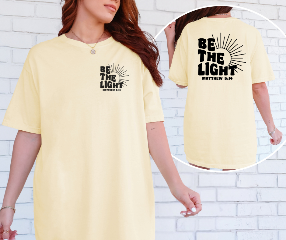 Be The Light Shirt, Mathew 5:14 Shirt, Christian Shirt, Faith Shirt (1717)