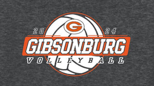 2024 Gibsonburg Volleyball Tri-Blend Racerback Tank Top (DM138L) DESIGN 1