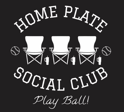 Home Plate Social Club- Hooded Sweatshirt- Choice of Color