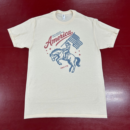 Land of the Free Because of the Brave Shirt, America Shirt, USA Shirt, Cowboy Shirt, Western Shirt, Patriotic Shirt