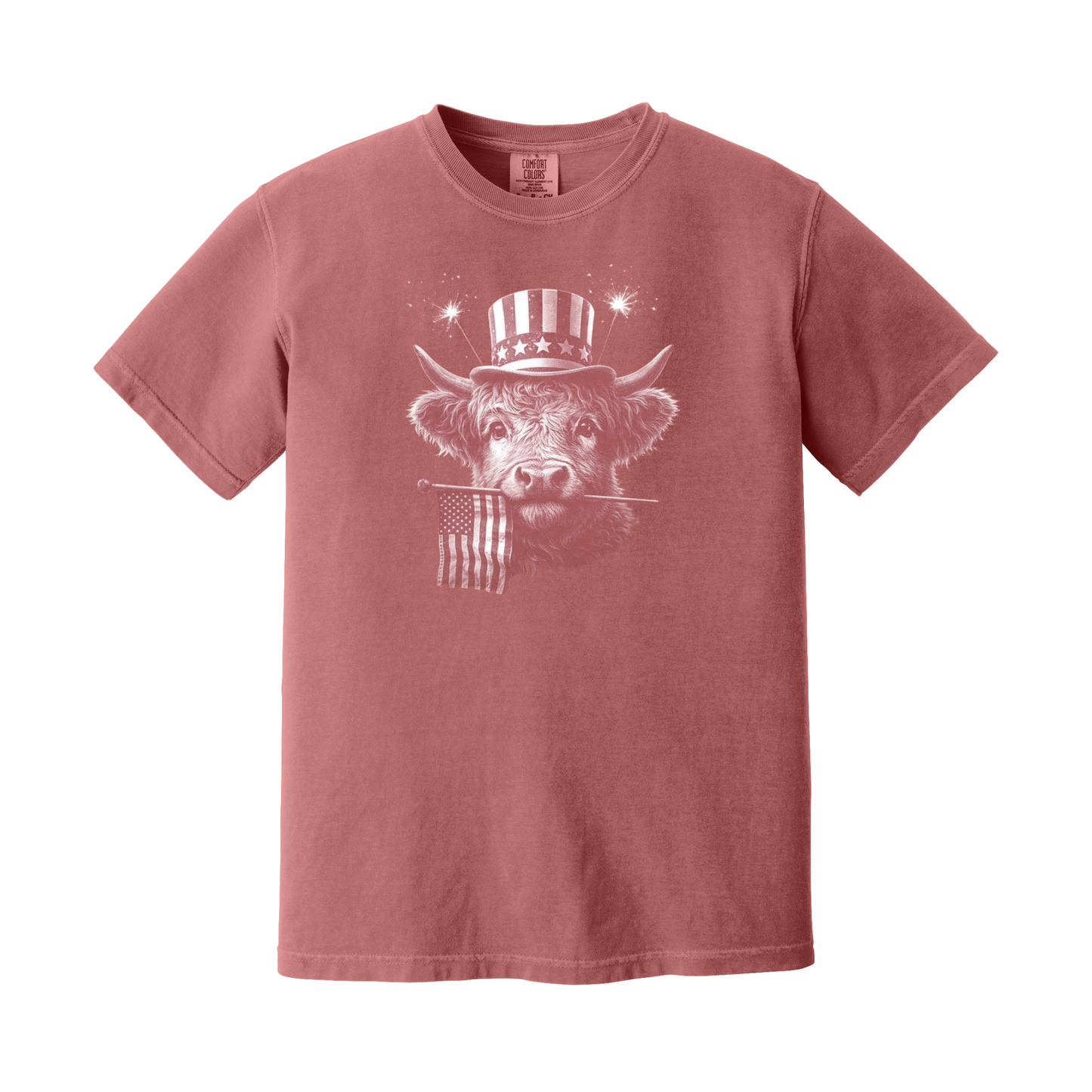 Highland Cow Shirt, American Cow Shirt, 4th of July Shirt, Patriotic Shirt, USA Shirt