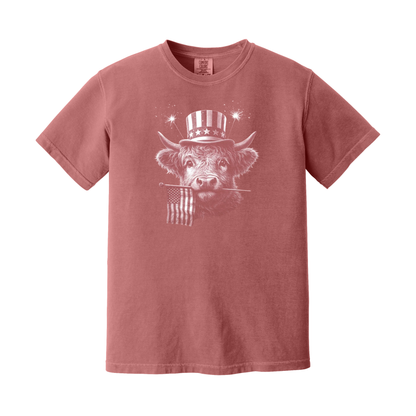 Highland Cow Shirt, American Cow Shirt, 4th of July Shirt, Patriotic Shirt, USA Shirt
