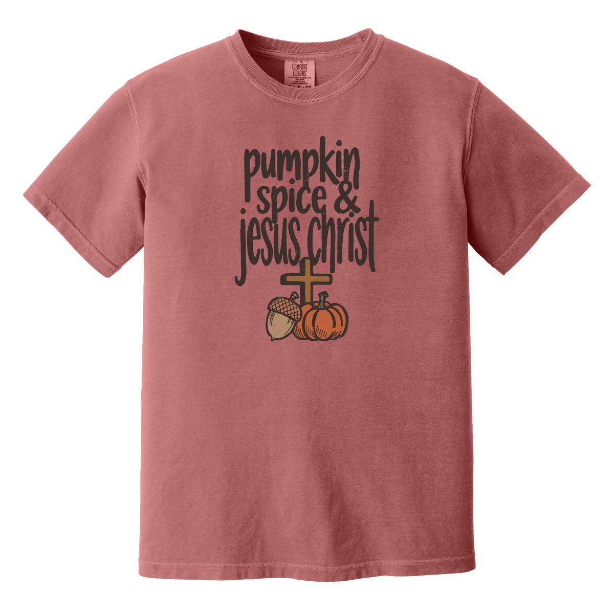 Pumpkin Spice & Jesus Christ Comfort Colors Shirt, Fall, Christian, Jesus, Pumpkin, Autumn