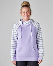 Ladies Stripe Double Hood Pullover