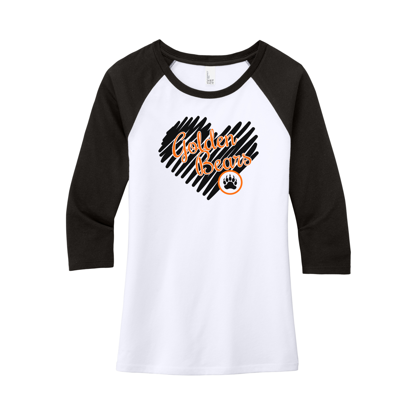 Gibsonburg (GBAS-07) Design on District Women’s Perfect Tri 3/4-Sleeve Raglan (DM136L)