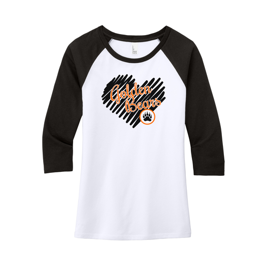 Gibsonburg (GBAS-07) Design on District Women’s Perfect Tri 3/4-Sleeve Raglan (DM136L)