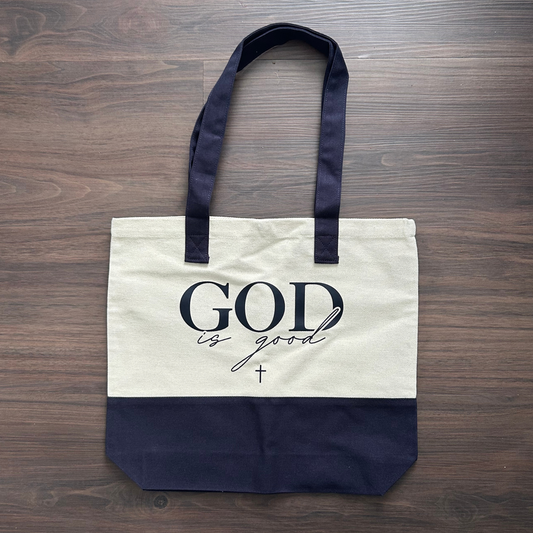 God is Good Tote Bag, Christian Bag, Bible Bag