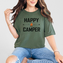 Happy Camper Shirt, Camping Shirt, Outdoors Shirt, Campfire Shirt (1717)