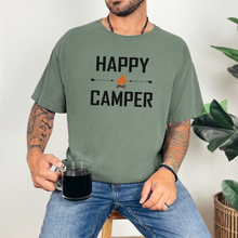 Happy Camper Shirt, Camping Shirt, Outdoors Shirt, Campfire Shirt (1717)