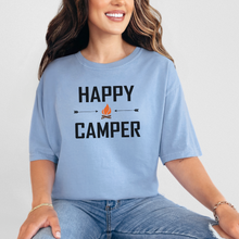 Happy Camper Shirt, Camping Shirt, Outdoors Shirt, Campfire Shirt (1717)