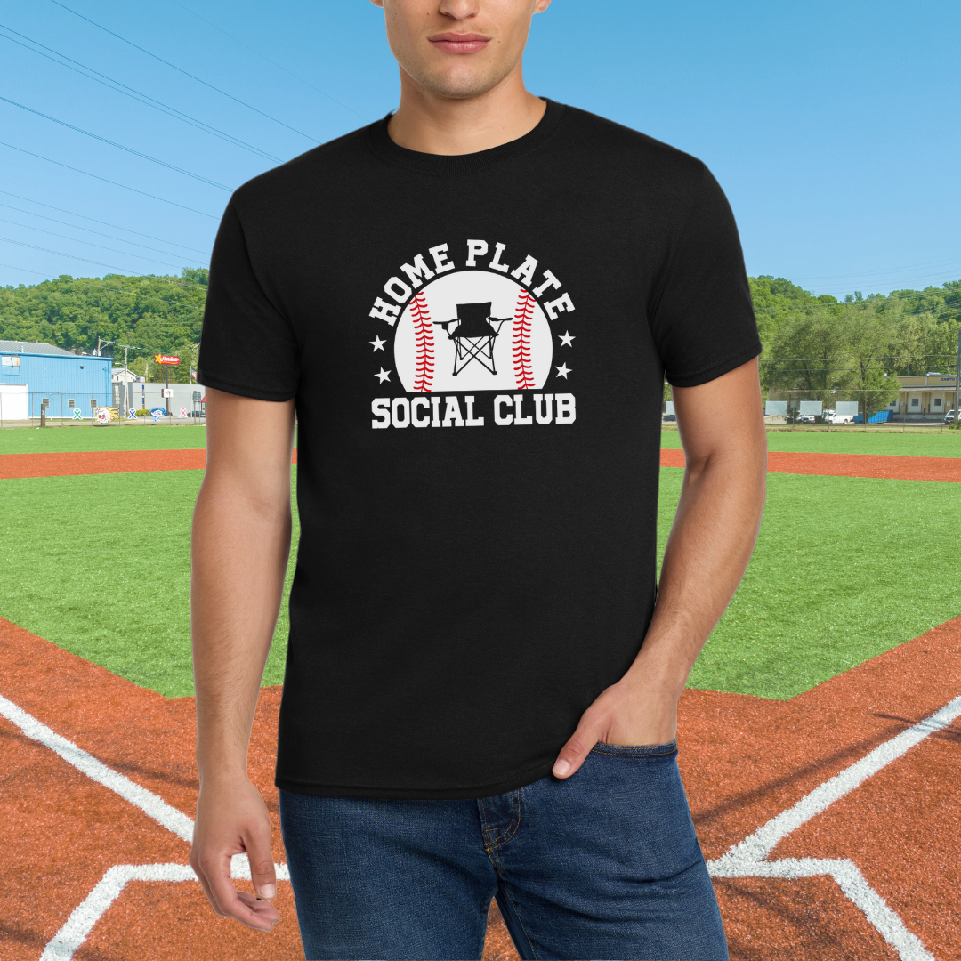 Home Plate Social Club Shirt, Baseball Shirt, Softball Shirt, Spring Sports Shirt, Home Plate Shirt