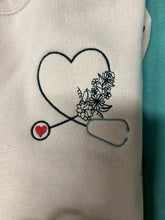 Nurse Stethoscope Embroidered Crewneck (ready to ship)