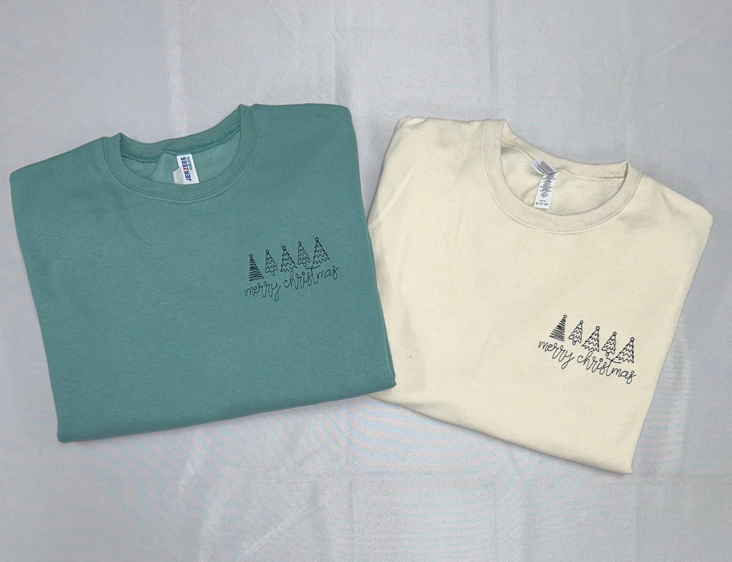 Festive Embroidered Crewneck (ready to ship)