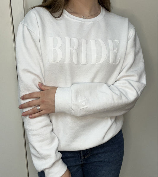 Bride Crewneck Sweatshirt, Bridal Crewneck Sweatshirt, Engagement Gift, Bridal Shower Gift, Wedding Gift (562M)