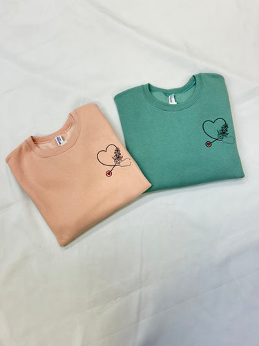 Nurse Crewneck, Doctor Crewneck, Healthcare Crewneck, Embroidered Crewneck, Nurse Gift