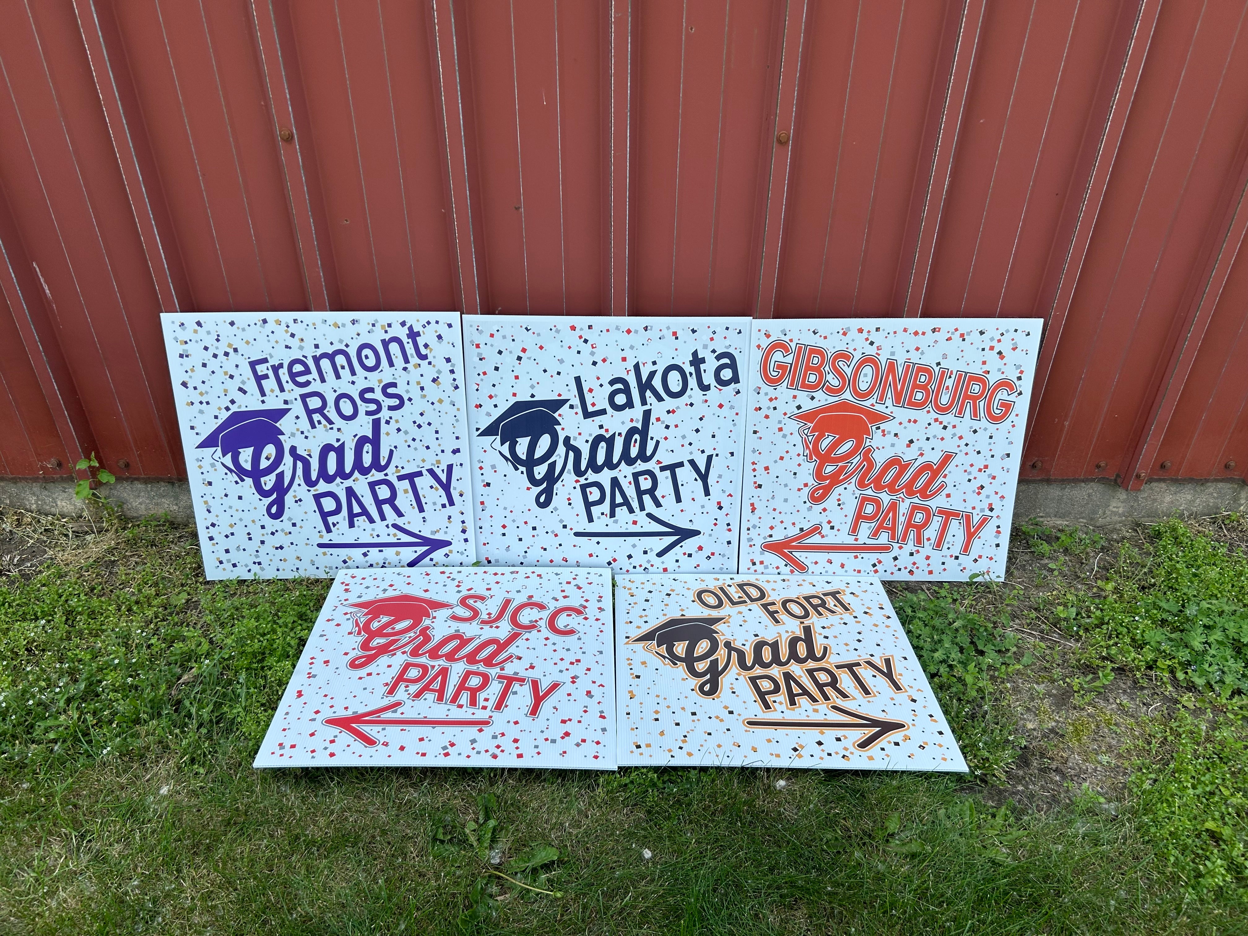 Identification Identification Graduation Local Schools Graduation Party Signs – R & R Identification