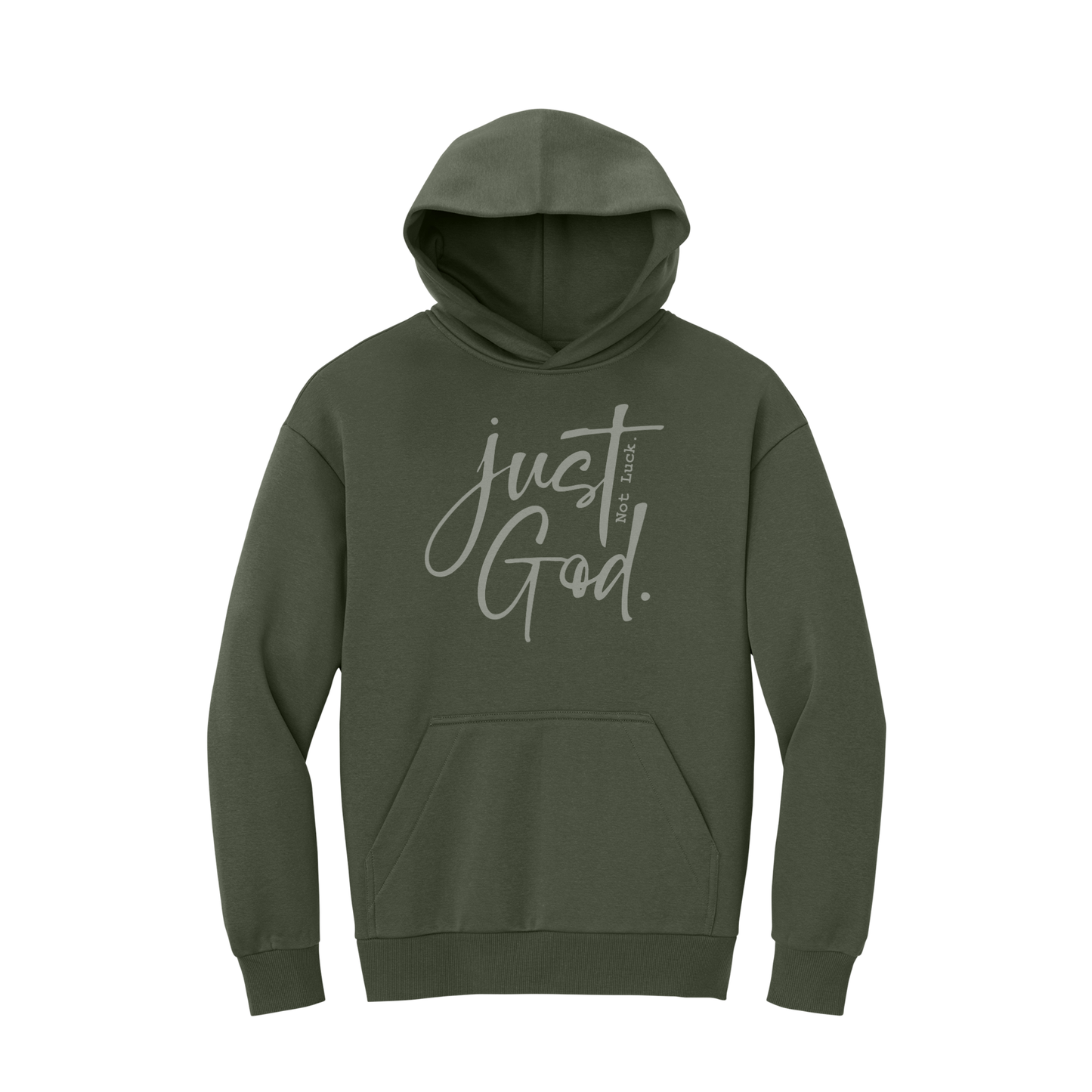 Just God. Not Luck. Sweatshirt, Christian Sweatshirt, Christian Hoodie, Christian Hooded Sweatshirt, Christian Crewneck Sweatshirt, Faith Sweatshirt