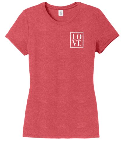 Love Stamp Shirt, Valentine's Day Shirt, Women's Shirt, Girls Shirt