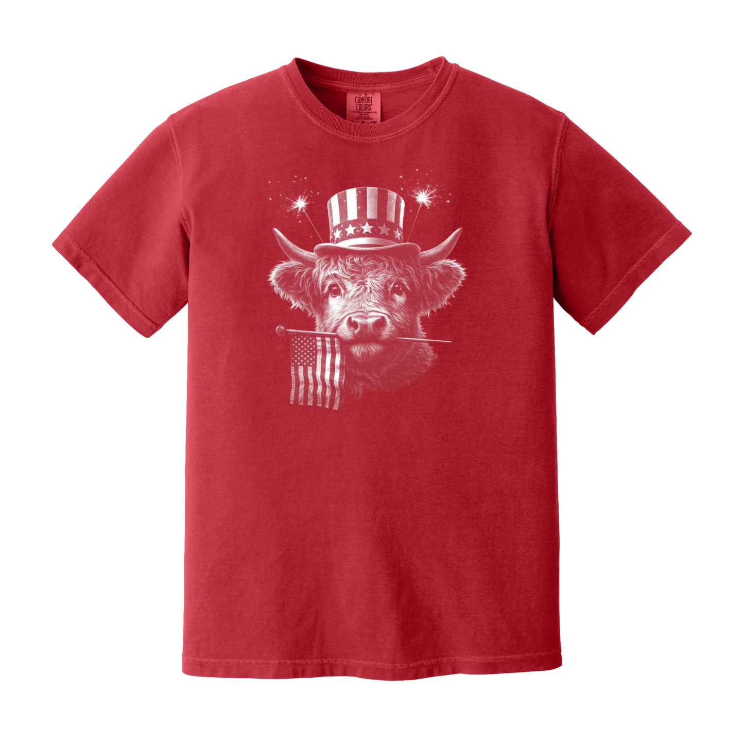 Highland Cow Shirt, American Cow Shirt, 4th of July Shirt, Patriotic Shirt, USA Shirt
