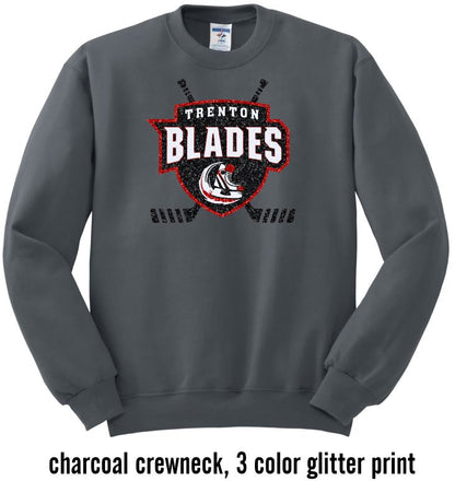 Trenton Blades Crewneck or Hooded Sweatshirt in Glitter