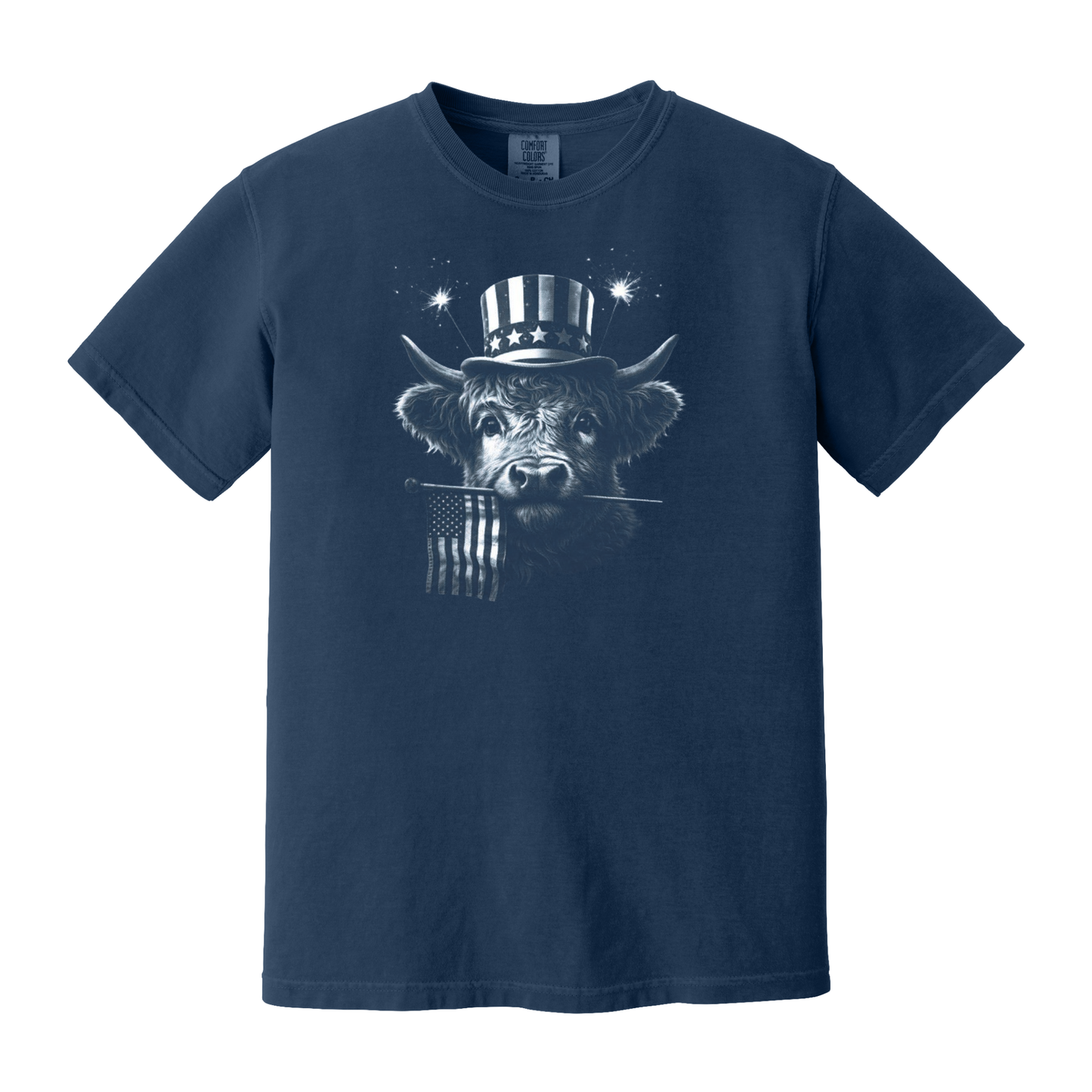 Highland Cow Shirt, American Cow Shirt, 4th of July Shirt, Patriotic Shirt, USA Shirt