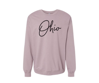 Ohio Sweatshirt, Glitter Sweatshirt, State Sweatshirt