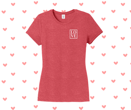 Love Stamp Shirt, Valentine's Day Shirt, Women's Shirt, Girls Shirt