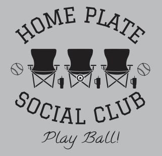 Home Plate Social Club- Short Sleeve Basic Tee- Choice of Color