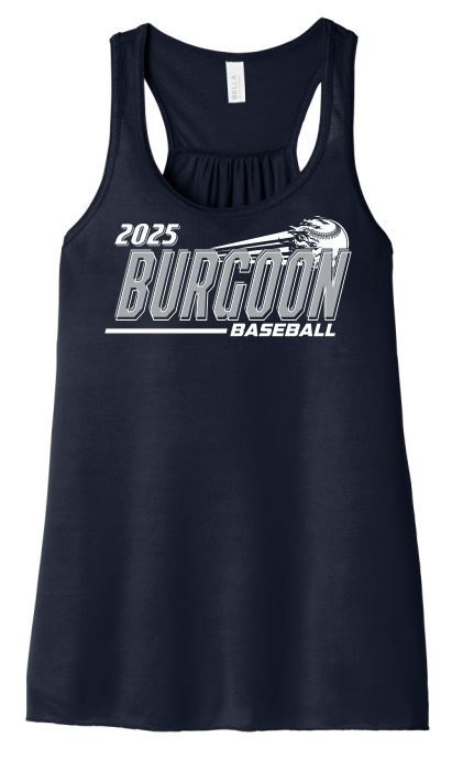 Burgoon Baseball Ladies Flowy Racerback Tank (8800)