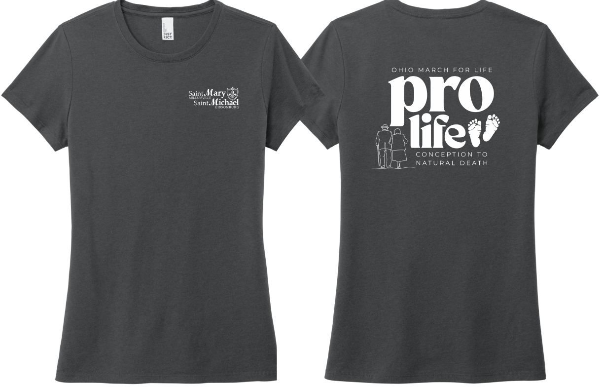 St. Mary & St. Michael Ohio March for Life Ladies Triblend T-Shirt (DM130L)