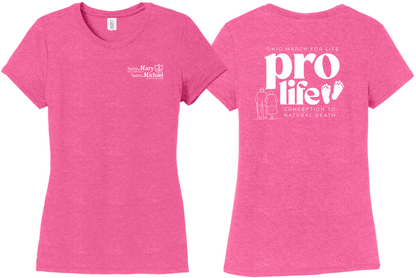 St. Mary & St. Michael Ohio March for Life Ladies Triblend T-Shirt (DM130L)
