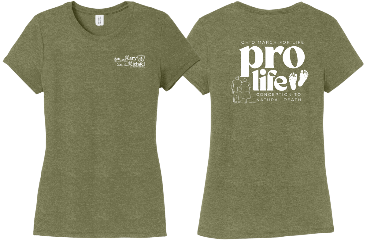 St. Mary & St. Michael Ohio March for Life Ladies Triblend T-Shirt (DM130L)