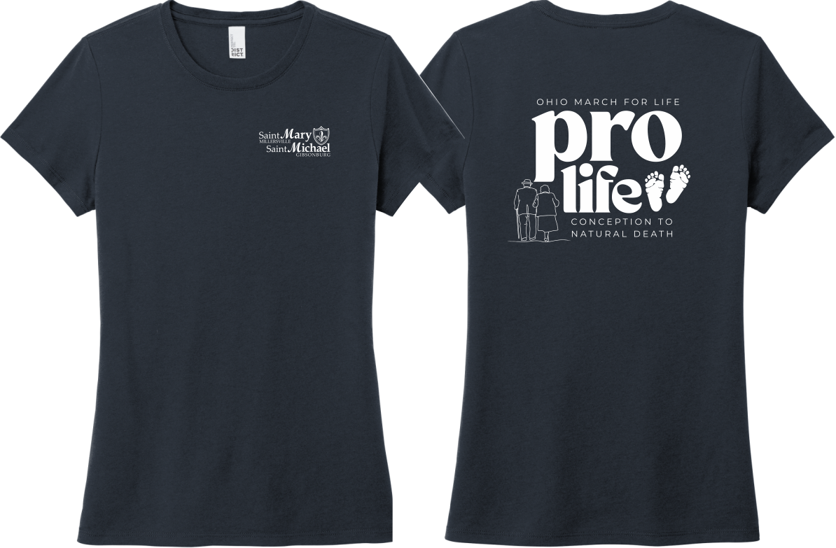 St. Mary & St. Michael Ohio March for Life Ladies Triblend T-Shirt (DM130L)