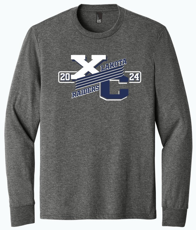 2024 Lakota Cross Country Soft Triblend Long Sleeve Tee (DM132/DT132Y) grey frost