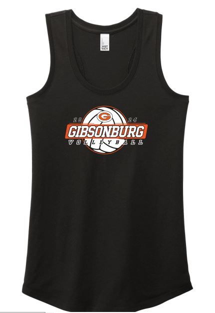 2024 Gibsonburg Volleyball Tri-Blend Racerback Tank Top (DM138L) DESIGN 1